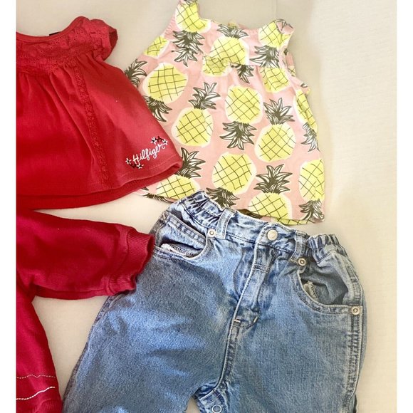 6-9 Month Name Brand Baby Girl Clothes Lot/4 Jeans, 2 Shirts, Jacket - Picture 4 of 12